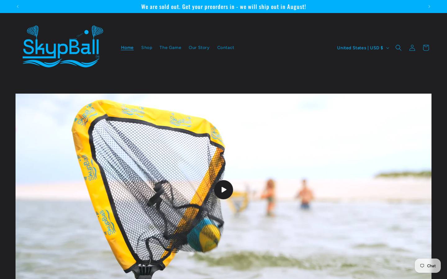 skypball.com homepage screenshot