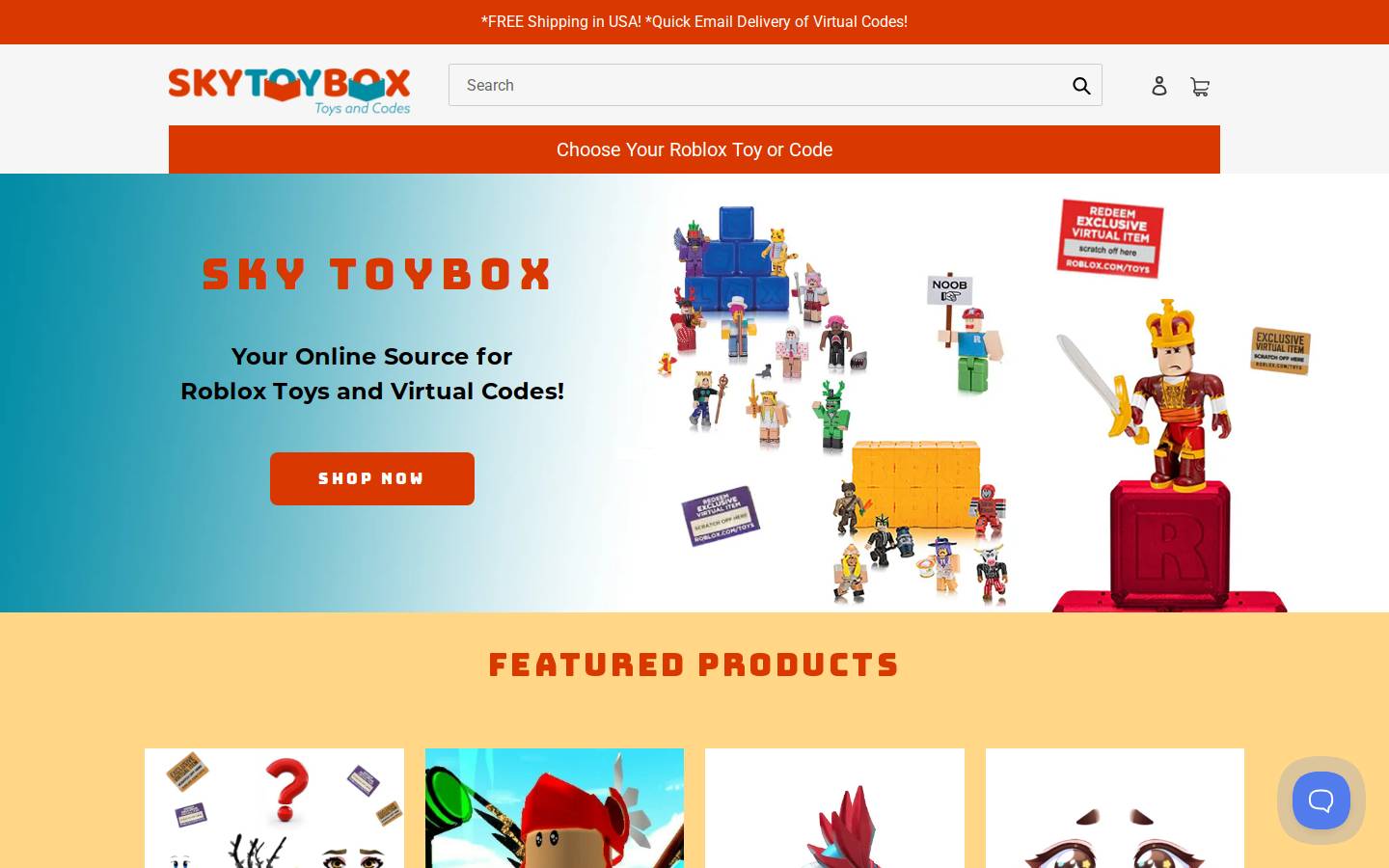 Skytoybox homepage screenshot