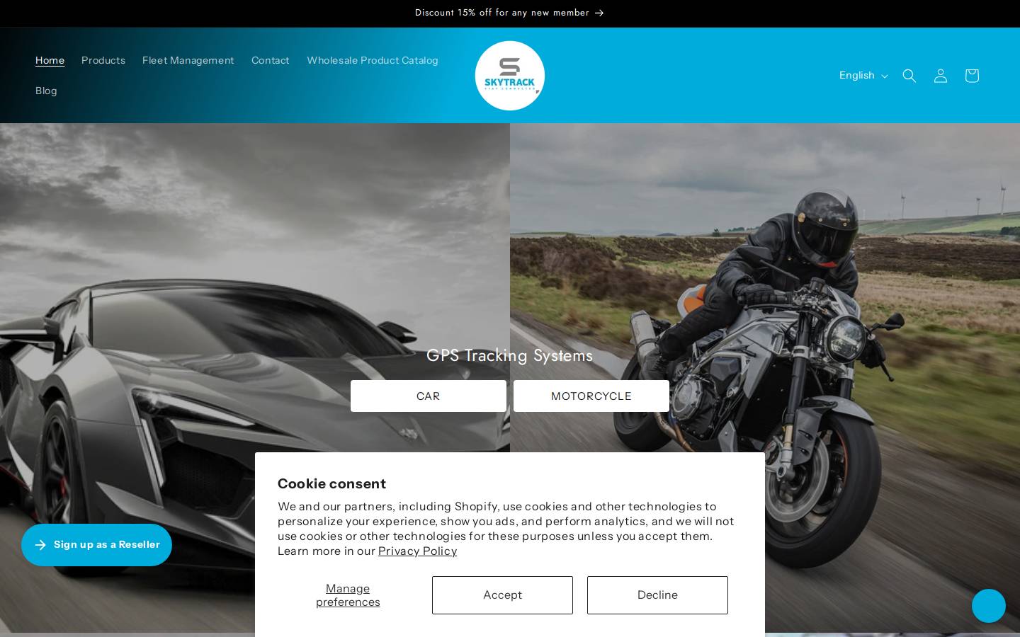 skytrackshop.com homepage screenshot