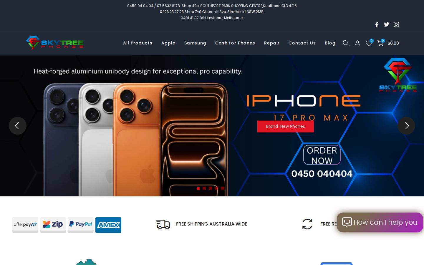 skytree.com.au homepage screenshot