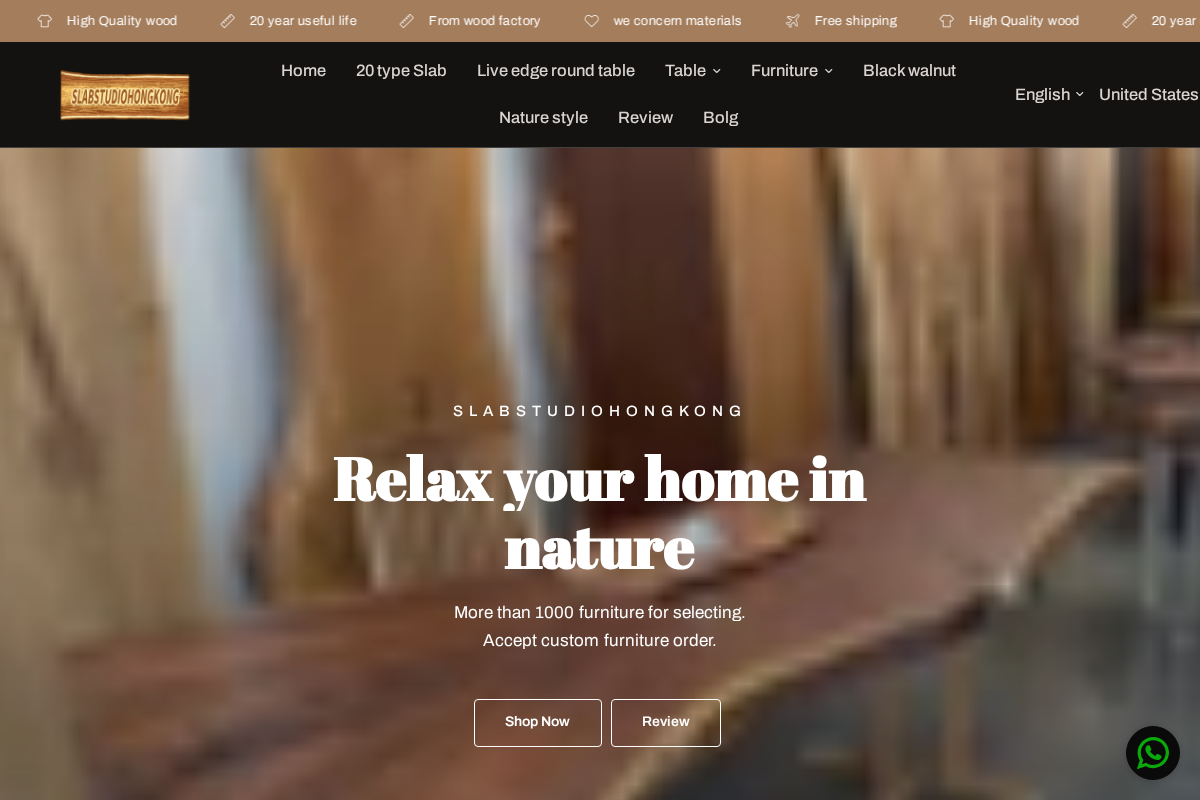 slabstudiohongkong.com homepage screenshot