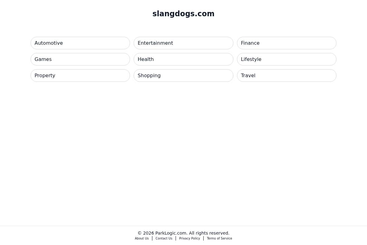 slangdogs.com homepage screenshot