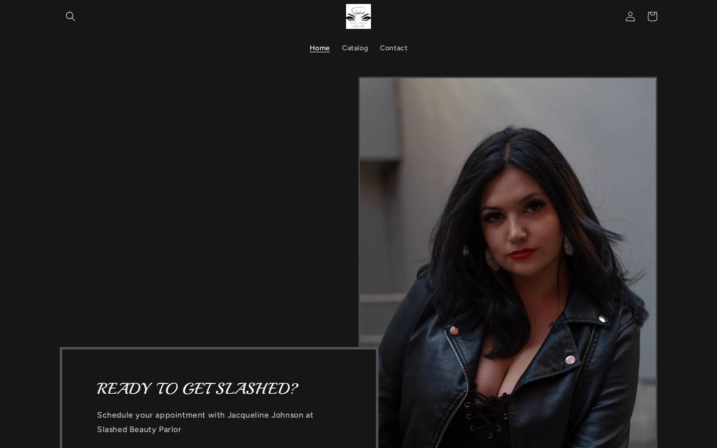 slashedbeautyparlor.com homepage screenshot