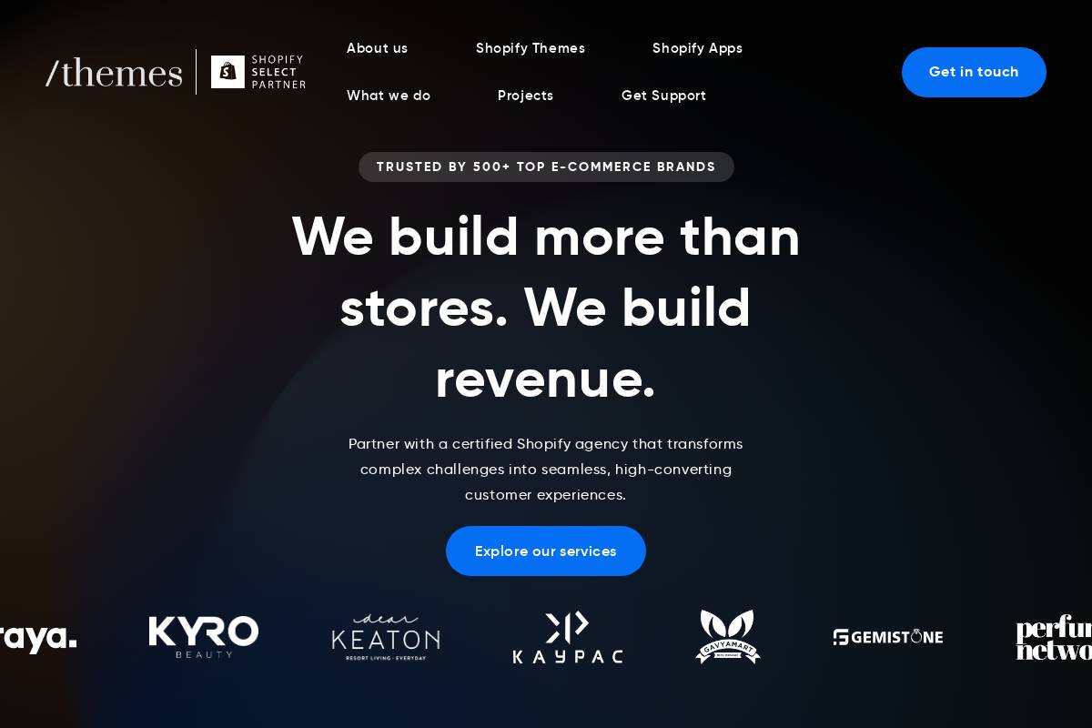 Slash Themes homepage screenshot