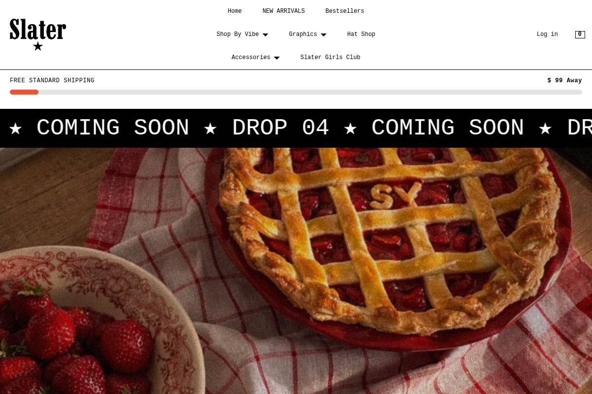 slatervintage.com homepage screenshot