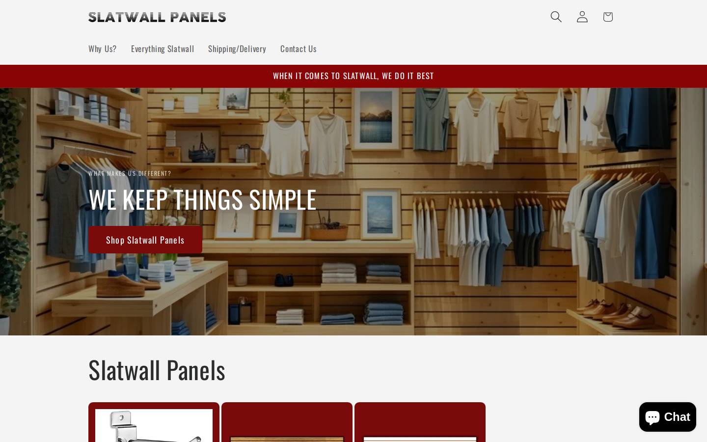 slatwallpanels.com homepage screenshot