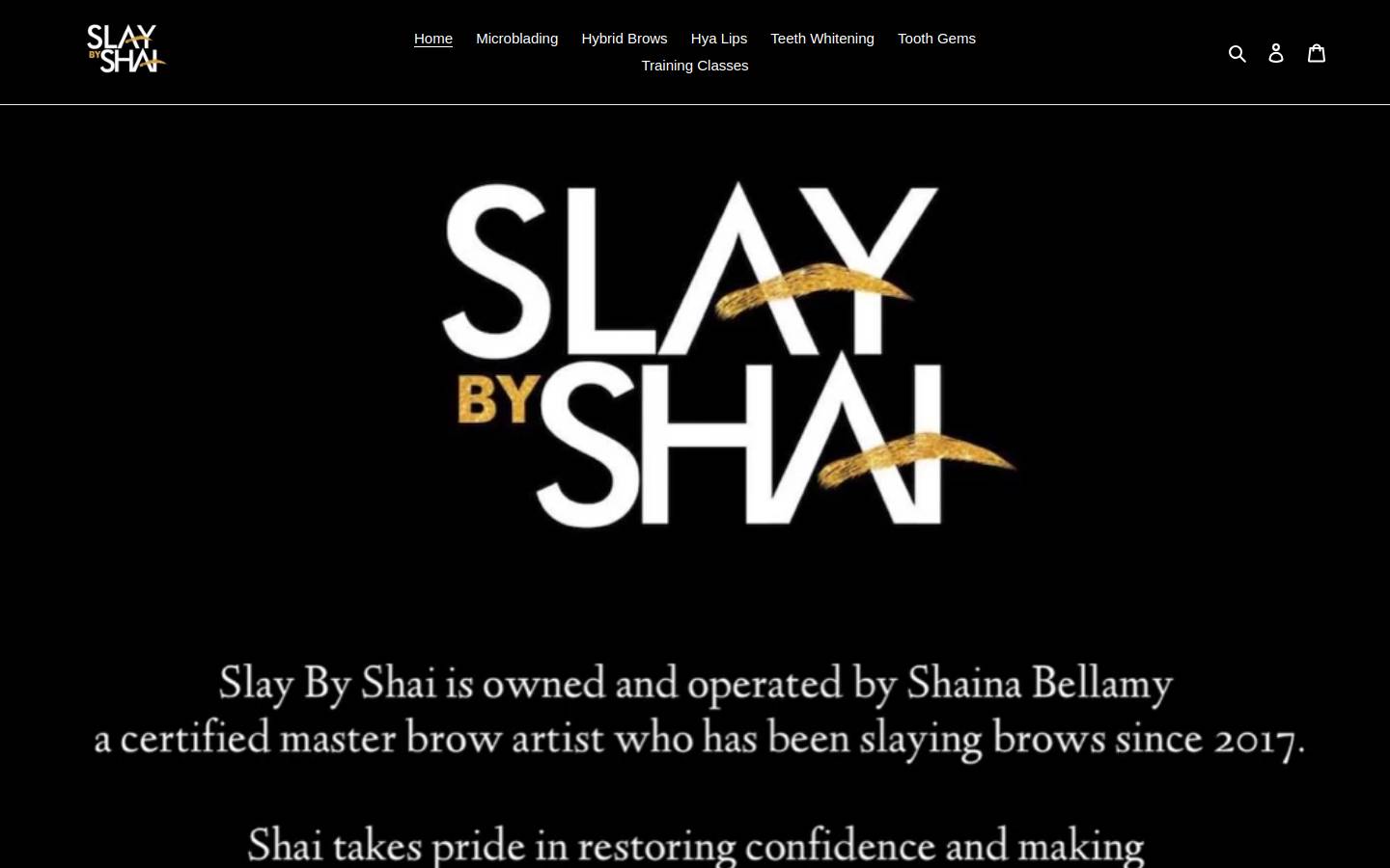 slaybyshai.com homepage screenshot
