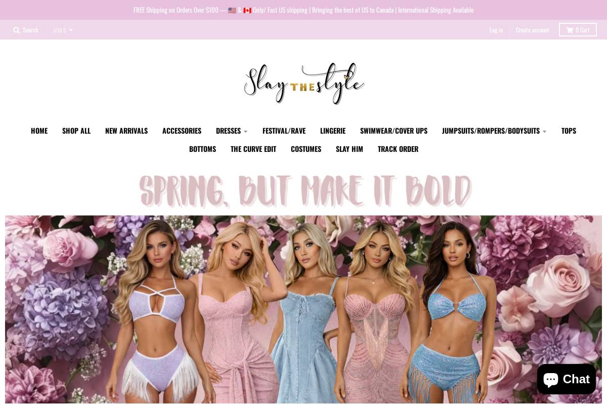 slaythestyle.shop homepage screenshot