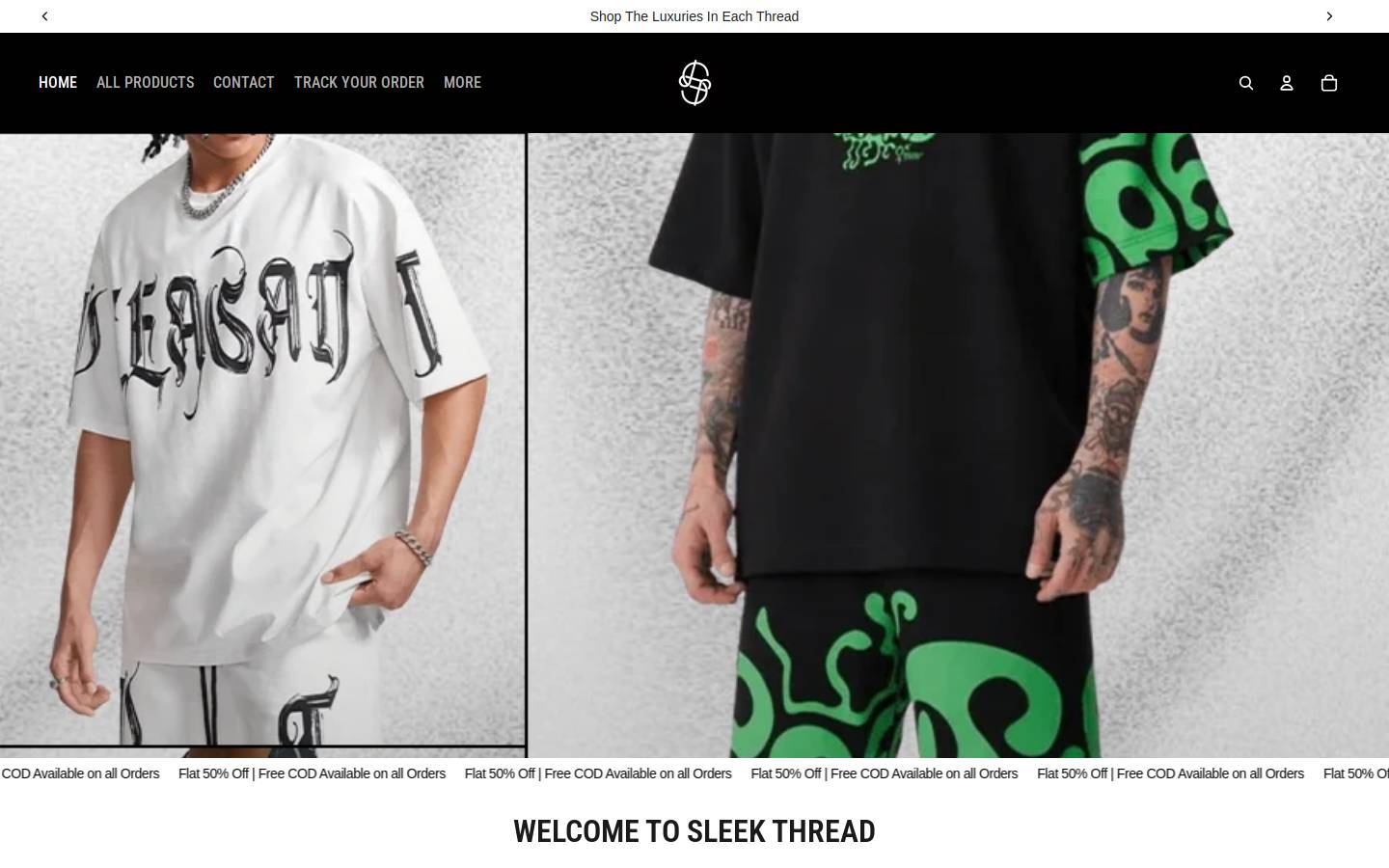 sleekthread.com homepage screenshot