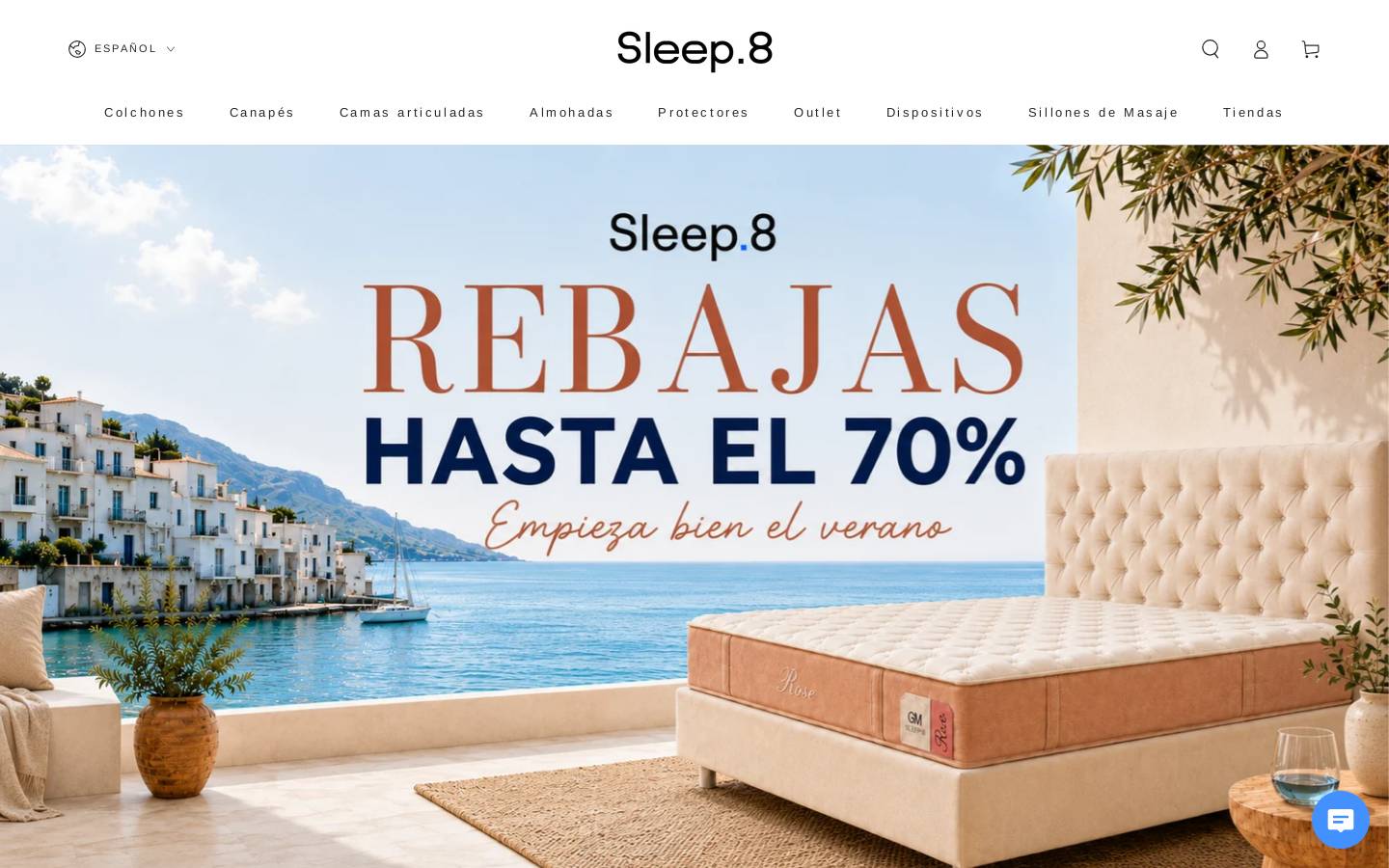 Sleep.8 España homepage screenshot