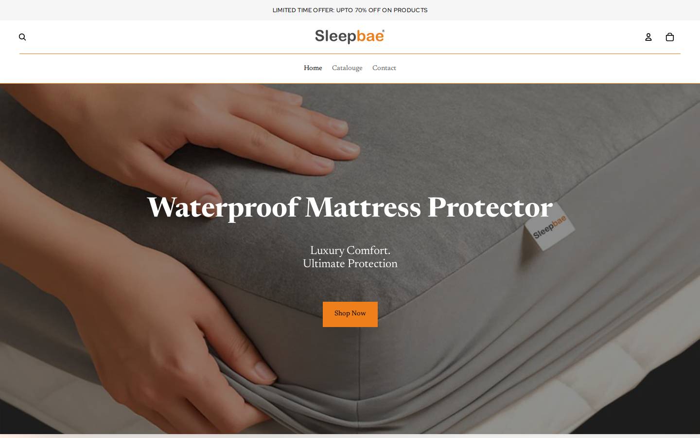 sleepbae.in homepage screenshot