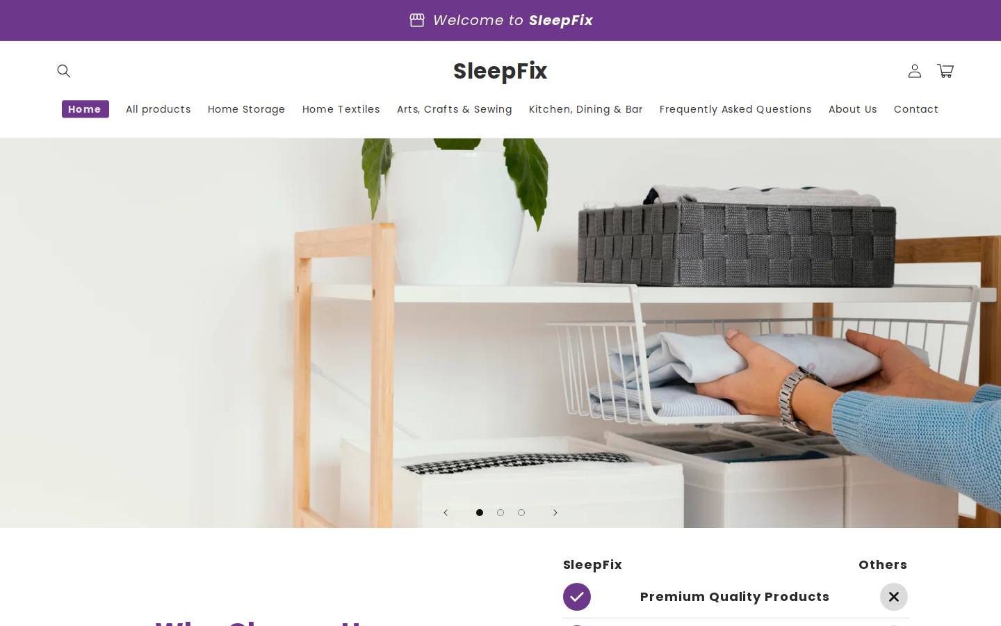 sleepfix.co homepage screenshot
