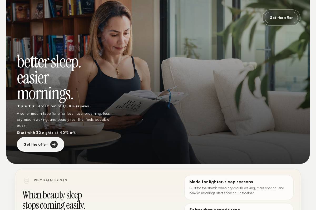sleepkalm.com homepage screenshot