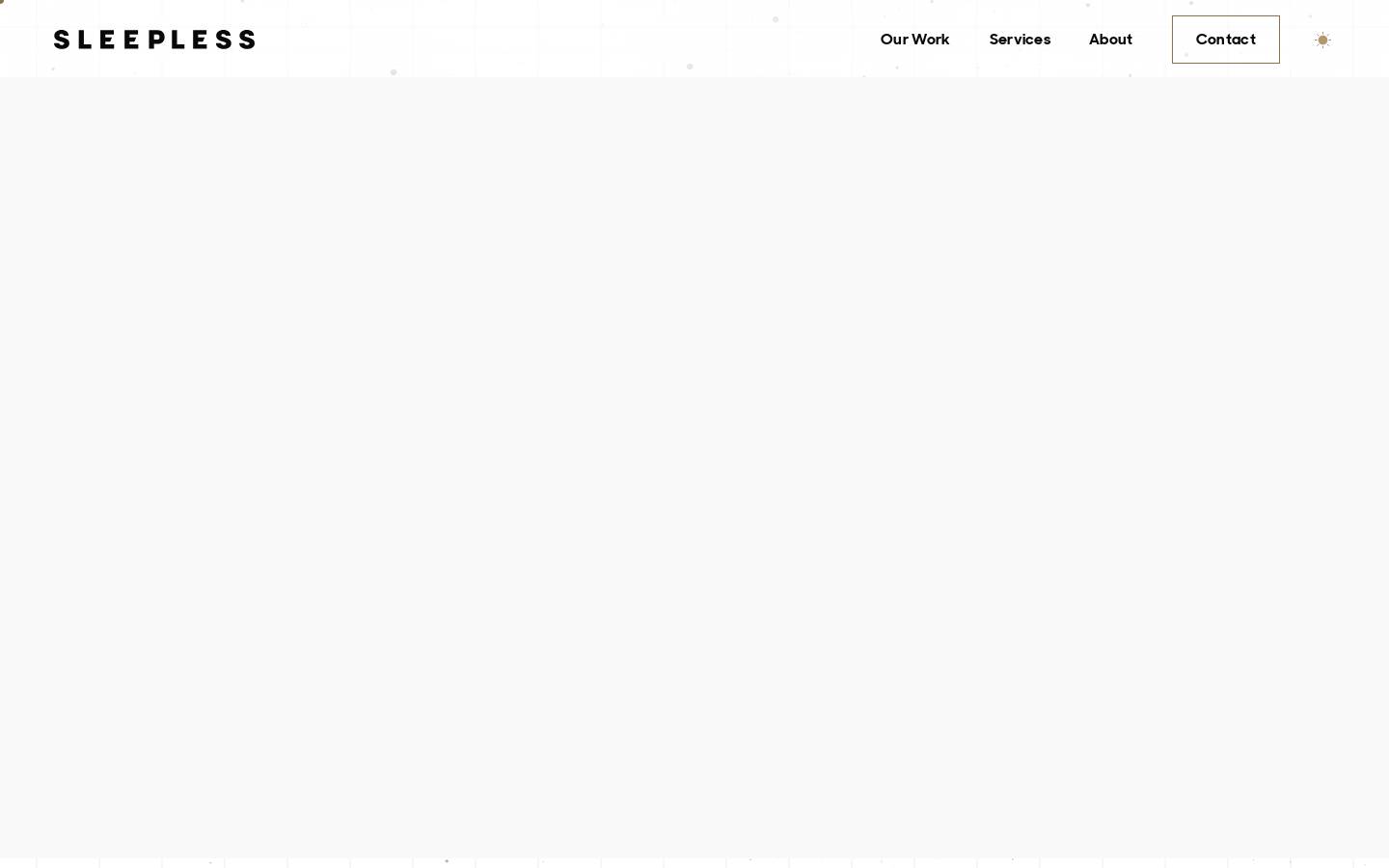 sleeplessmedia.com homepage screenshot