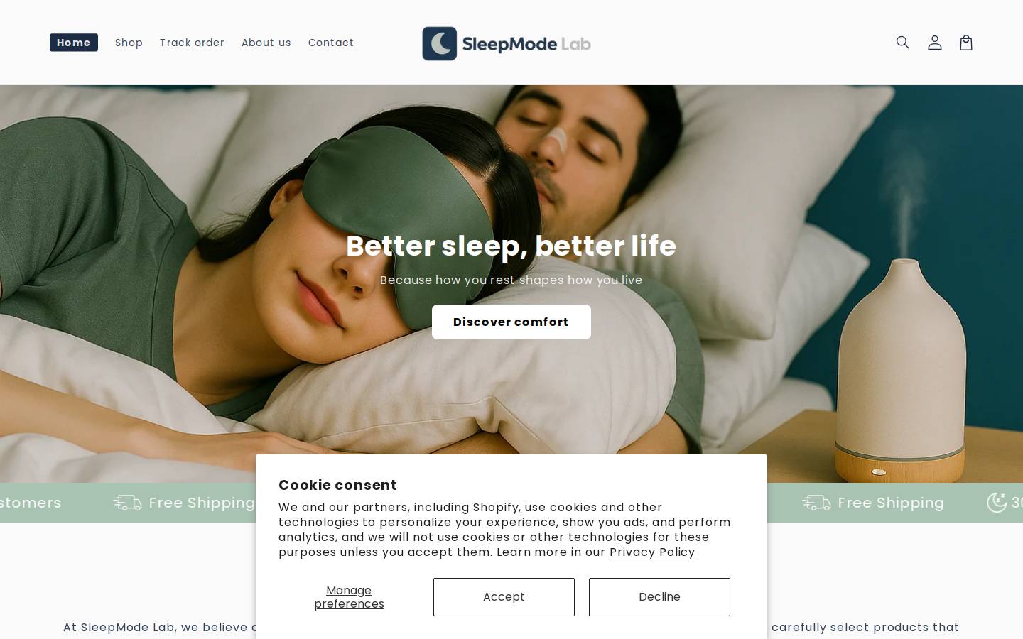 sleepmodelab.com homepage screenshot