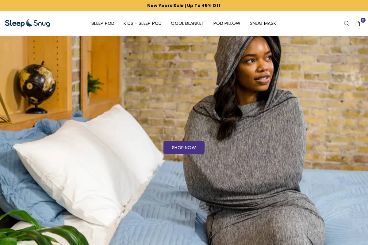 Sleepsnug homepage screenshot