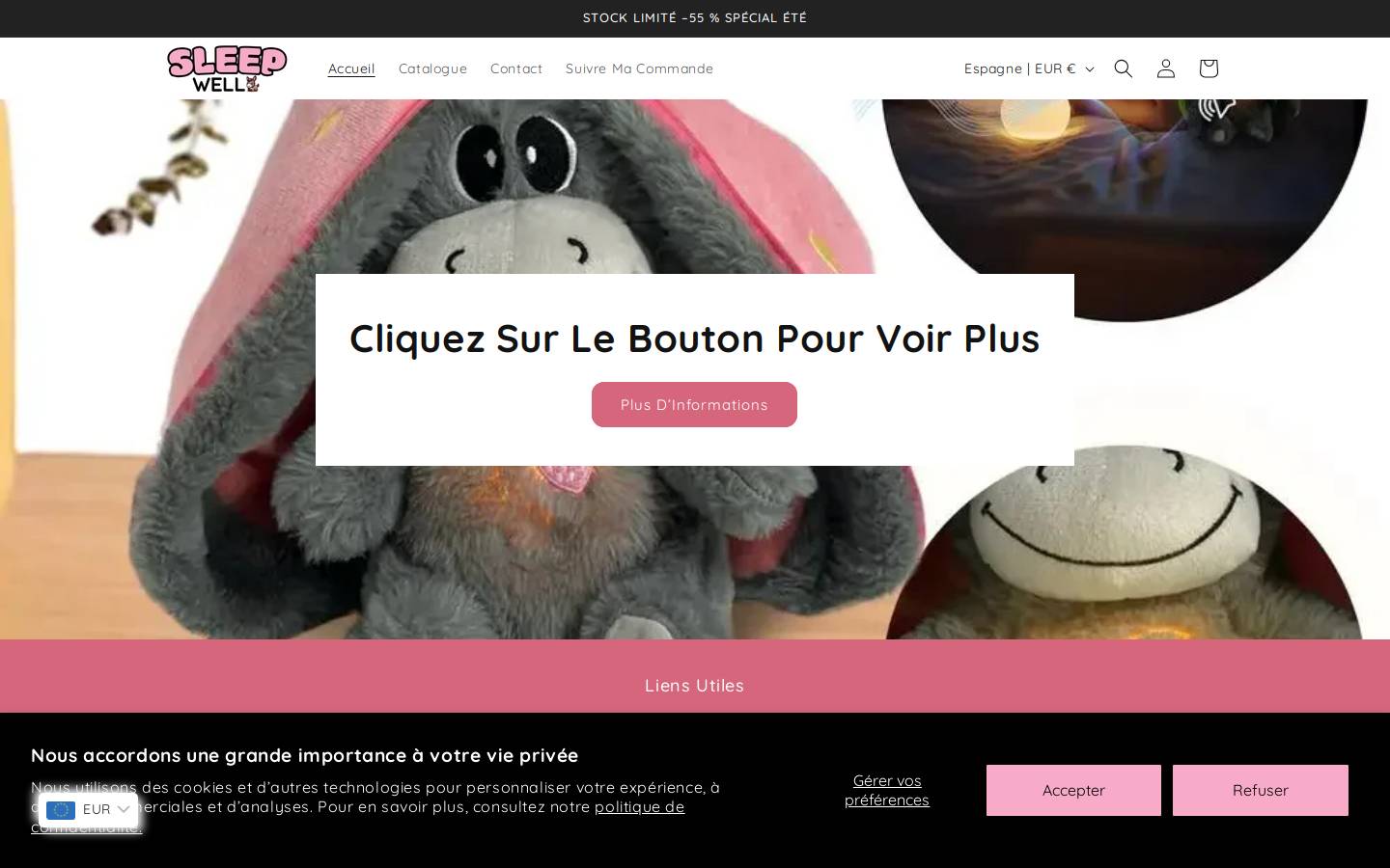 sleepwellplushies.shop homepage screenshot