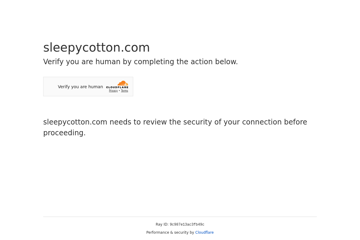 sleepycotton.com homepage screenshot