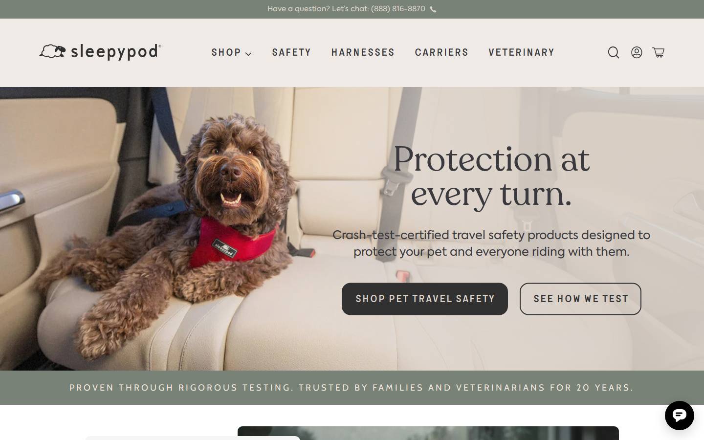 Sleepypod homepage screenshot
