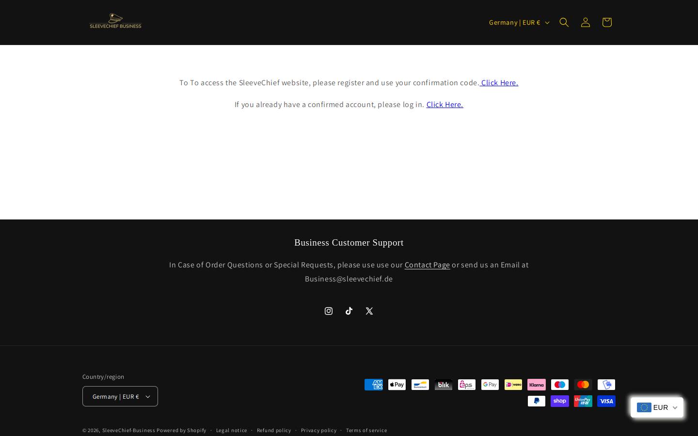 sleevechief-business.com homepage screenshot