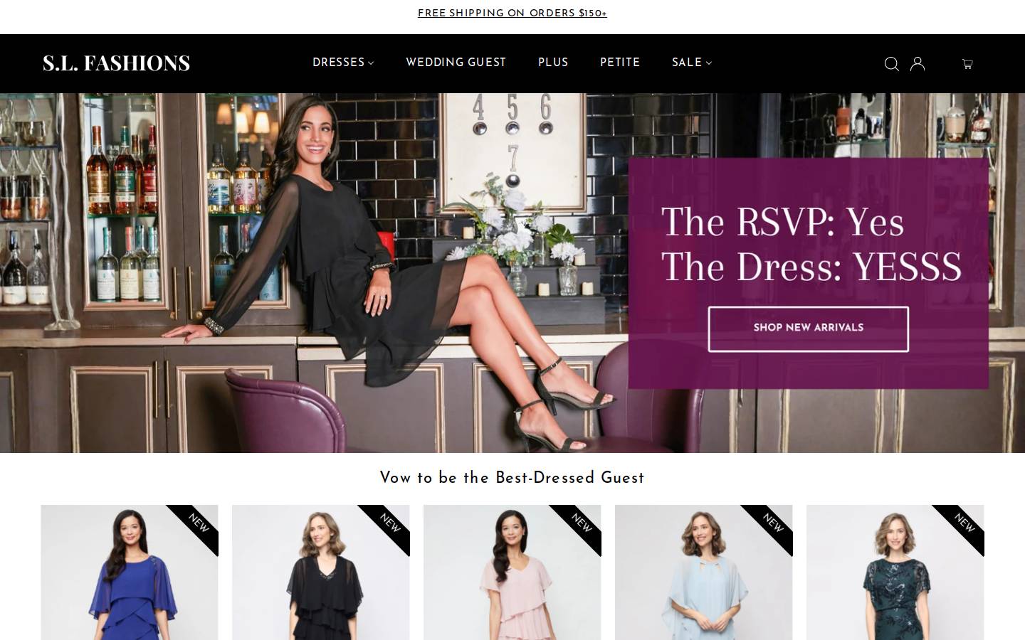 slfashions.com homepage screenshot