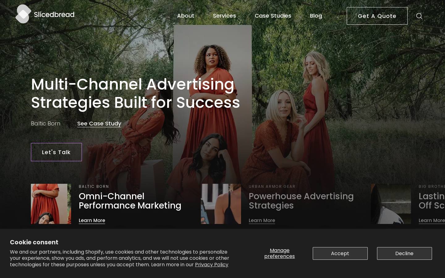 slicedbread.agency homepage screenshot