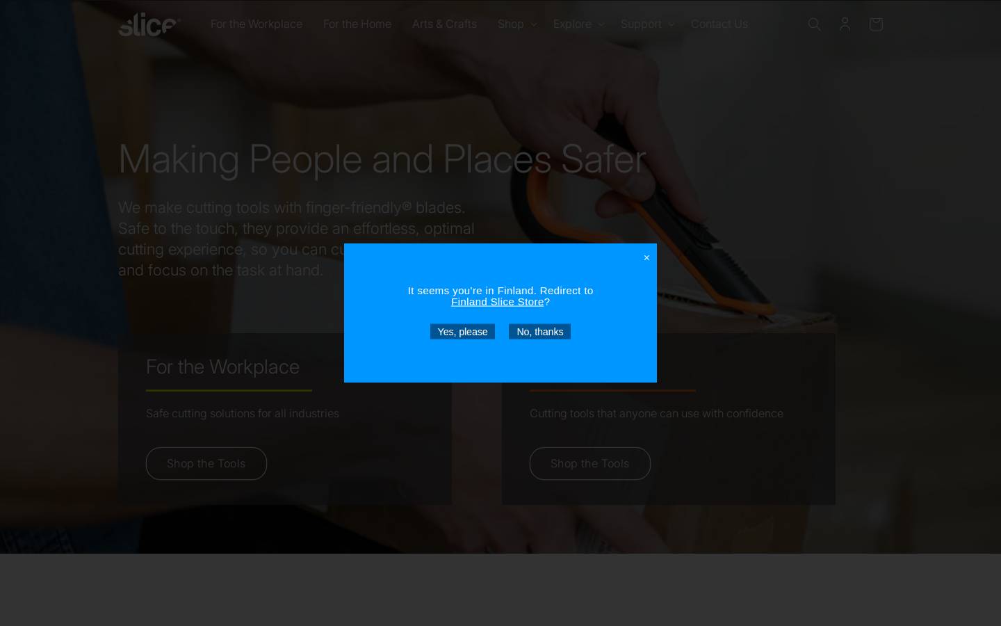 Sliceproducts homepage screenshot