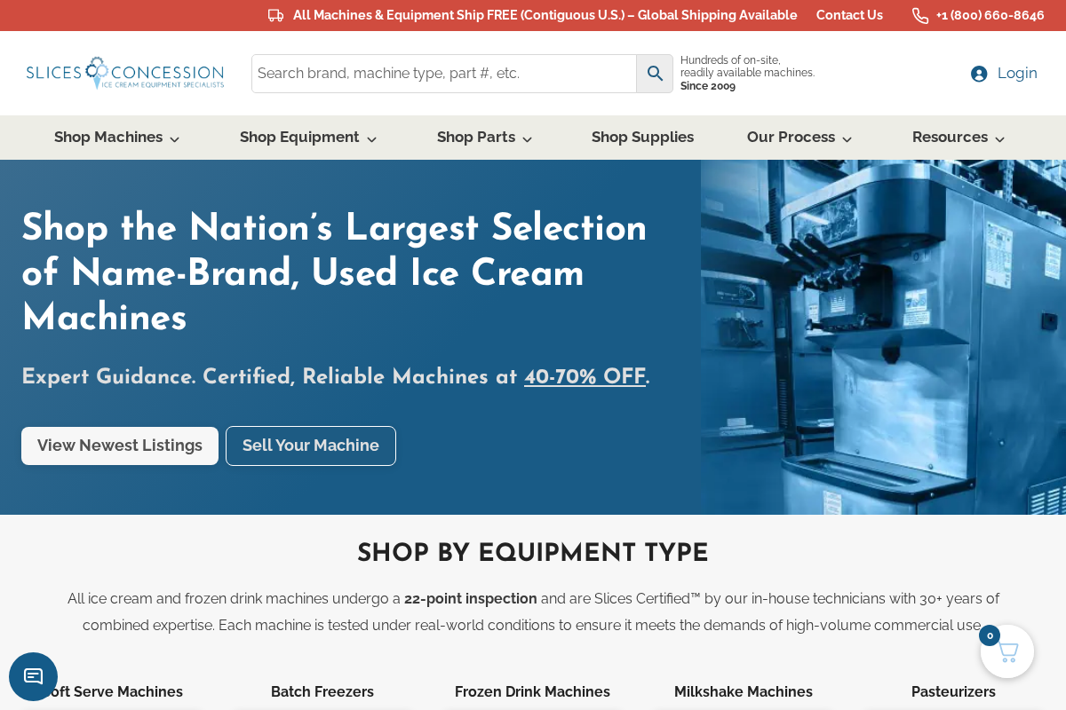 slicesconcession.com homepage screenshot