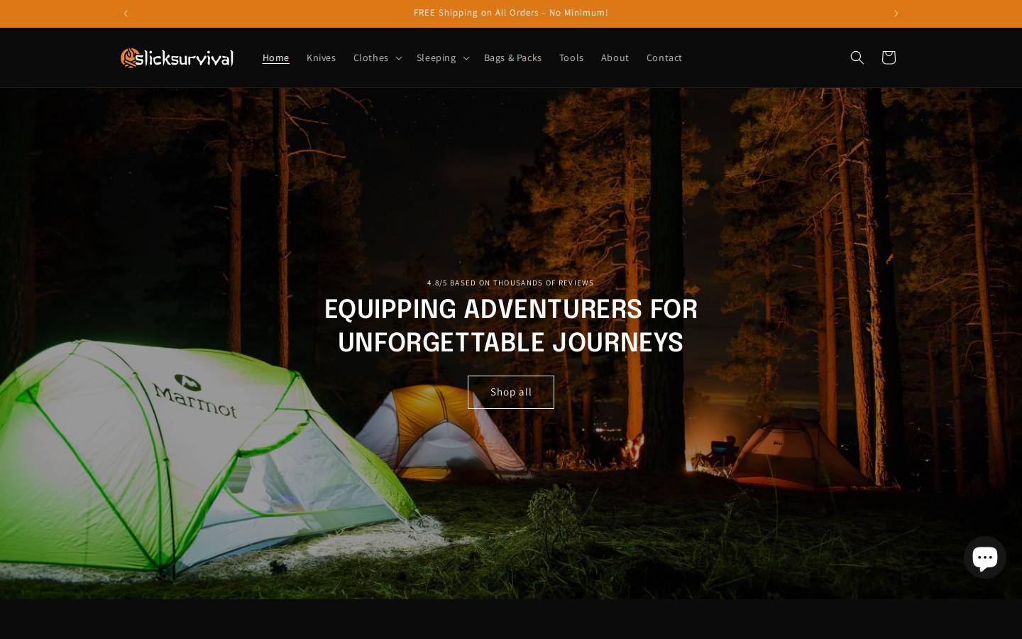 slicksurvival.com homepage screenshot