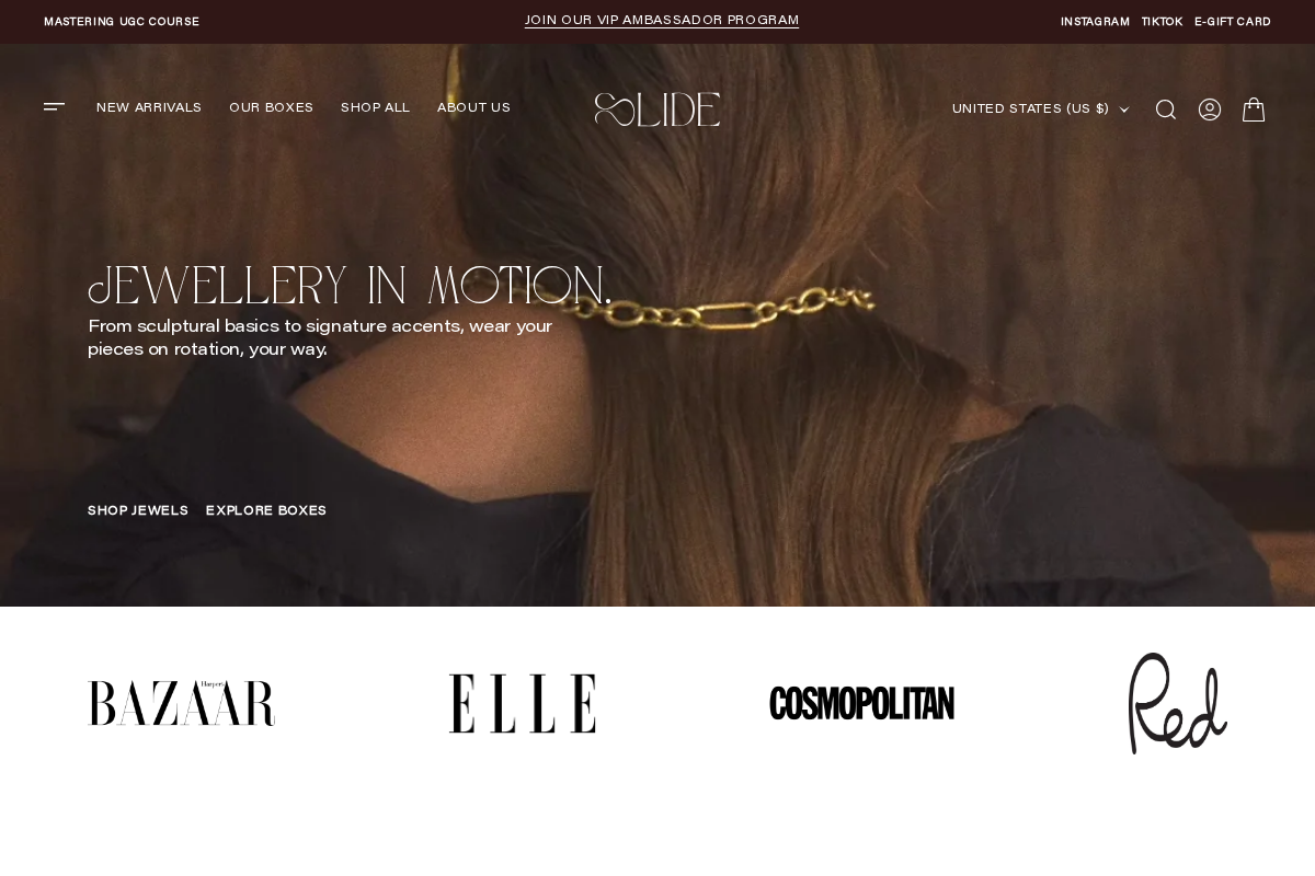 Slidejewels homepage screenshot