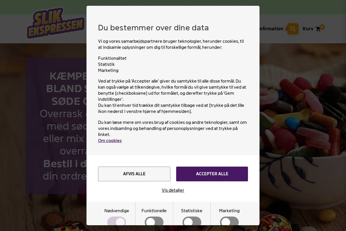 Slikekspressen.dk homepage screenshot
