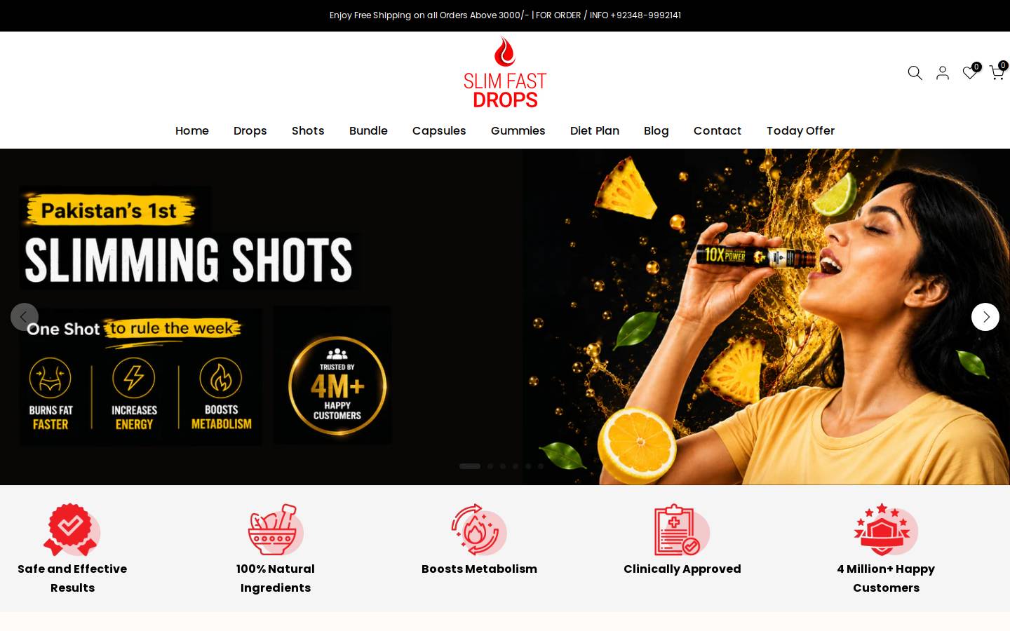 slimfastdrops.com homepage screenshot
