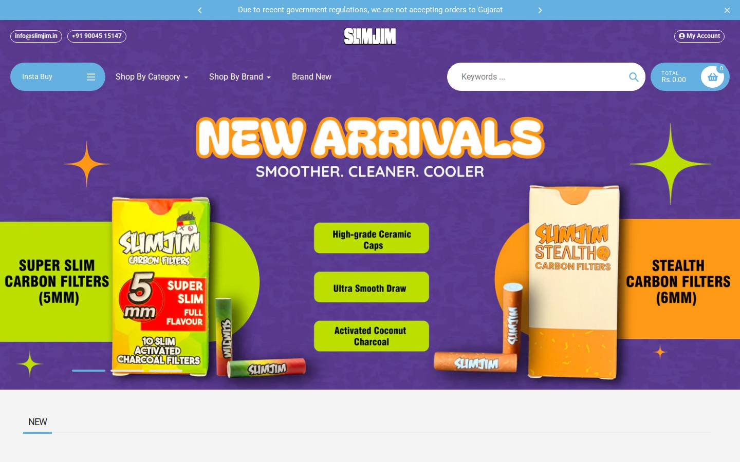 slimjim.in homepage screenshot