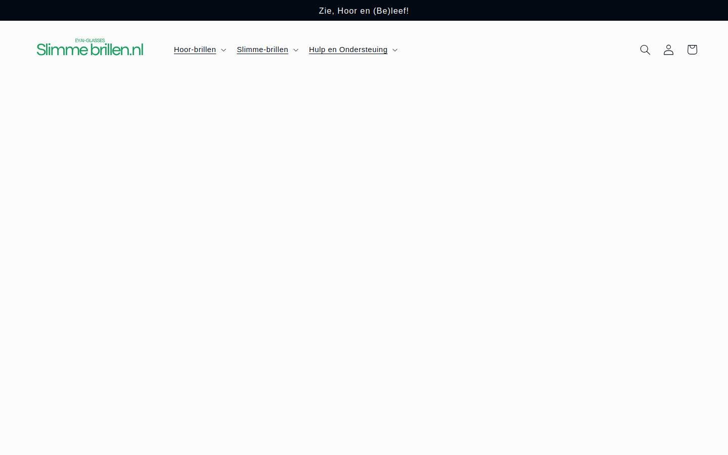 slimmebrillen.nl homepage screenshot