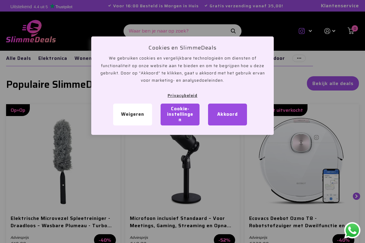 Slimme Deals homepage screenshot