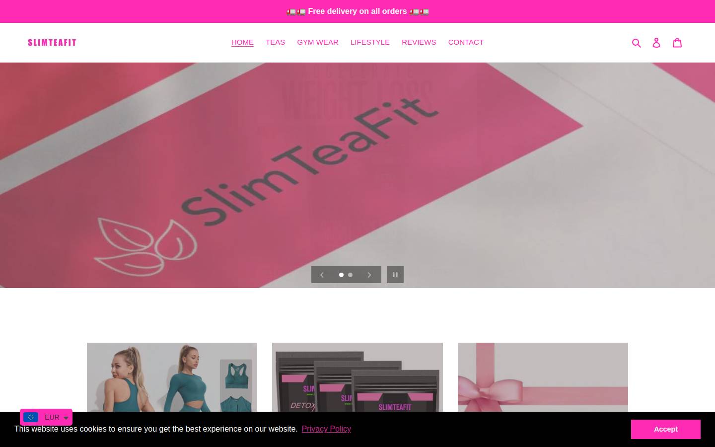 slimteafit.com homepage screenshot