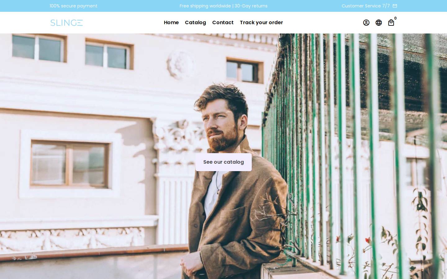 slingestore.com homepage screenshot