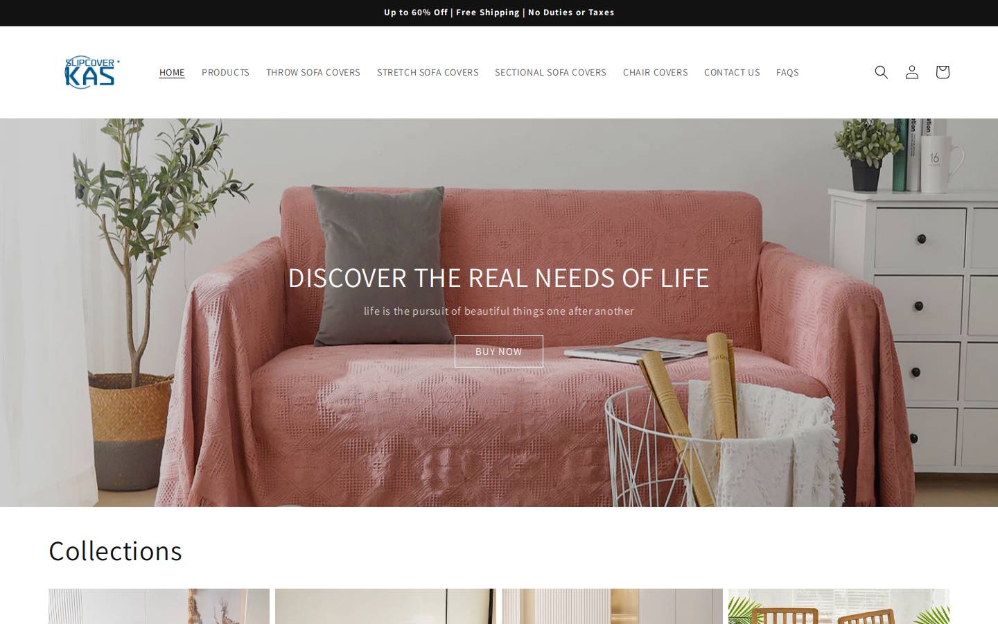 Slipcoverkas homepage screenshot