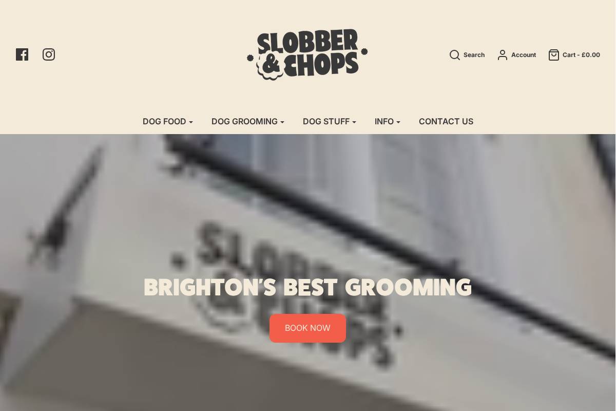 slobberandchops.com homepage screenshot