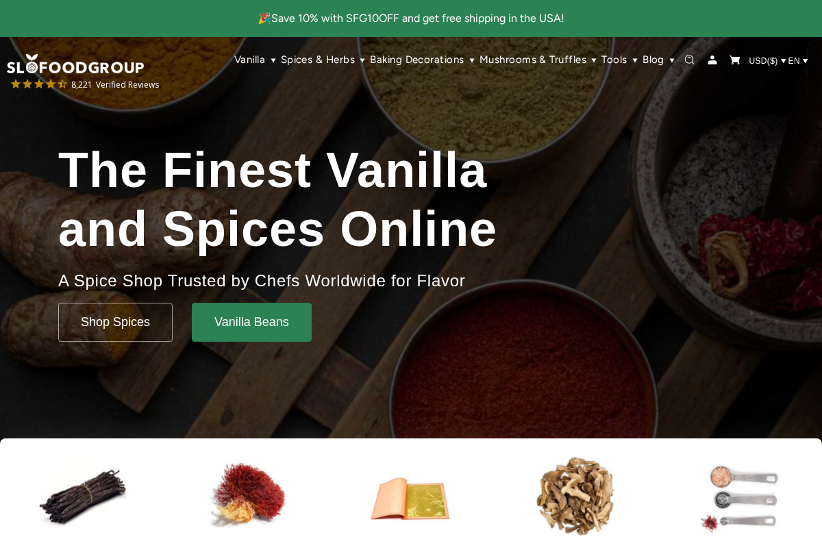 Slofoodgroup homepage screenshot