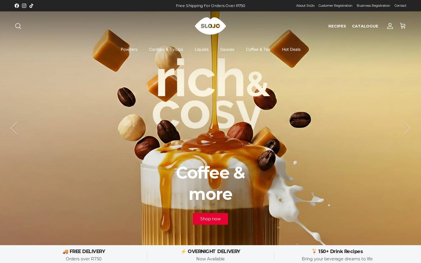slojo.co.za homepage screenshot