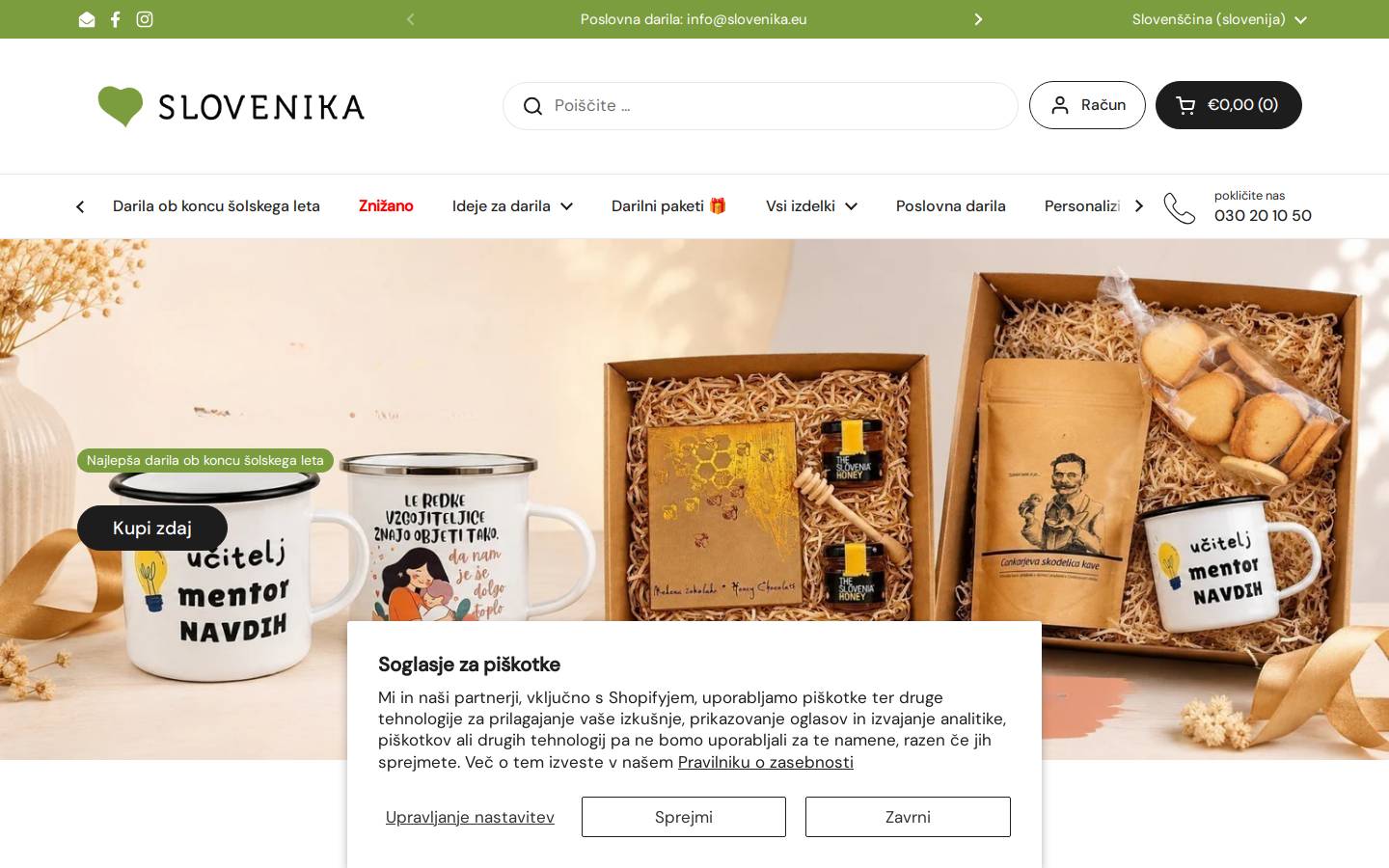 Slovenika homepage screenshot