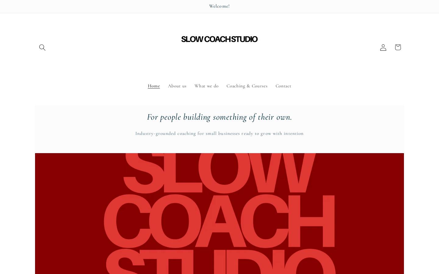 slowcoachstudio.com homepage screenshot