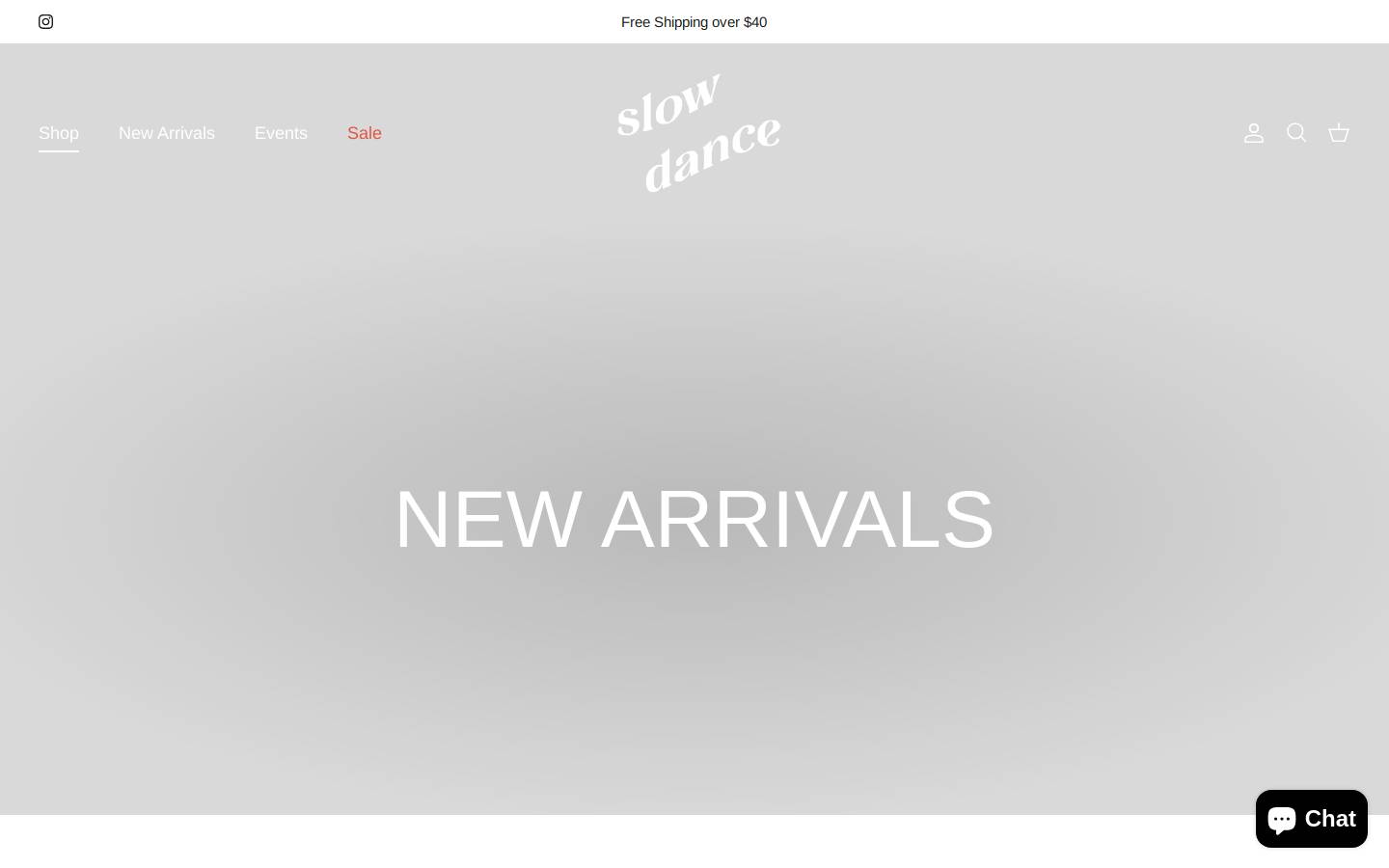 slowdanceshop.com homepage screenshot