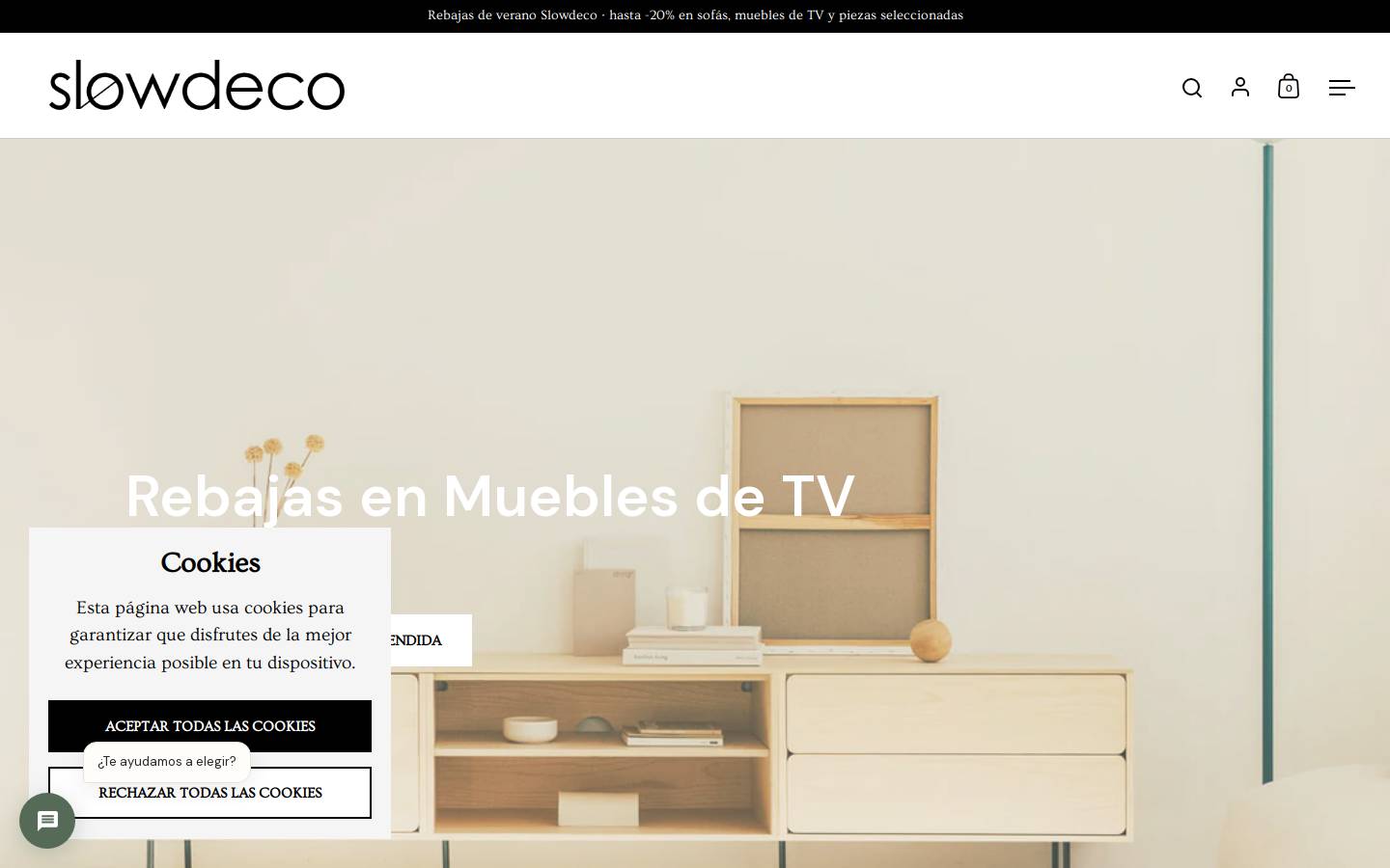 Slowdeco homepage screenshot