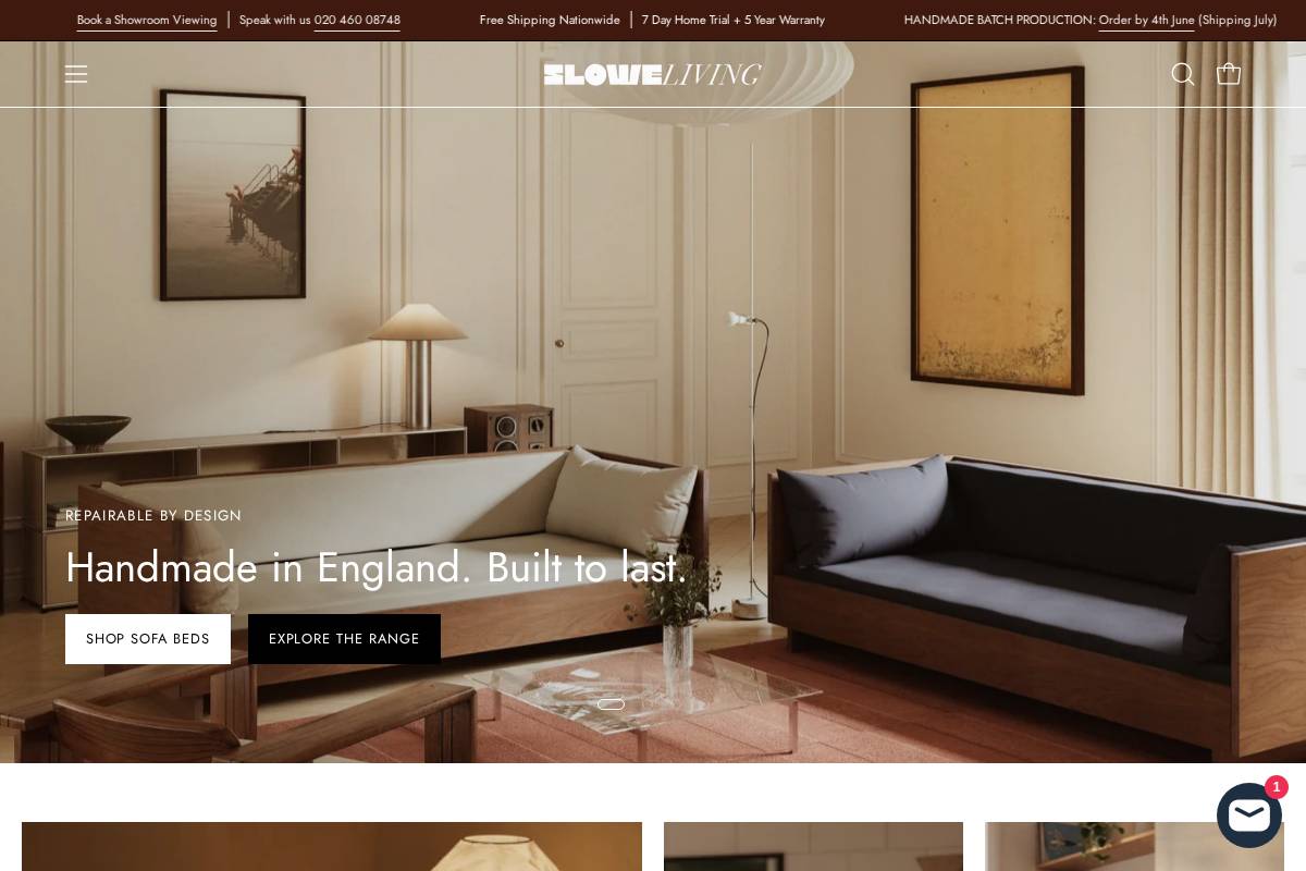 sloweliving.com homepage screenshot