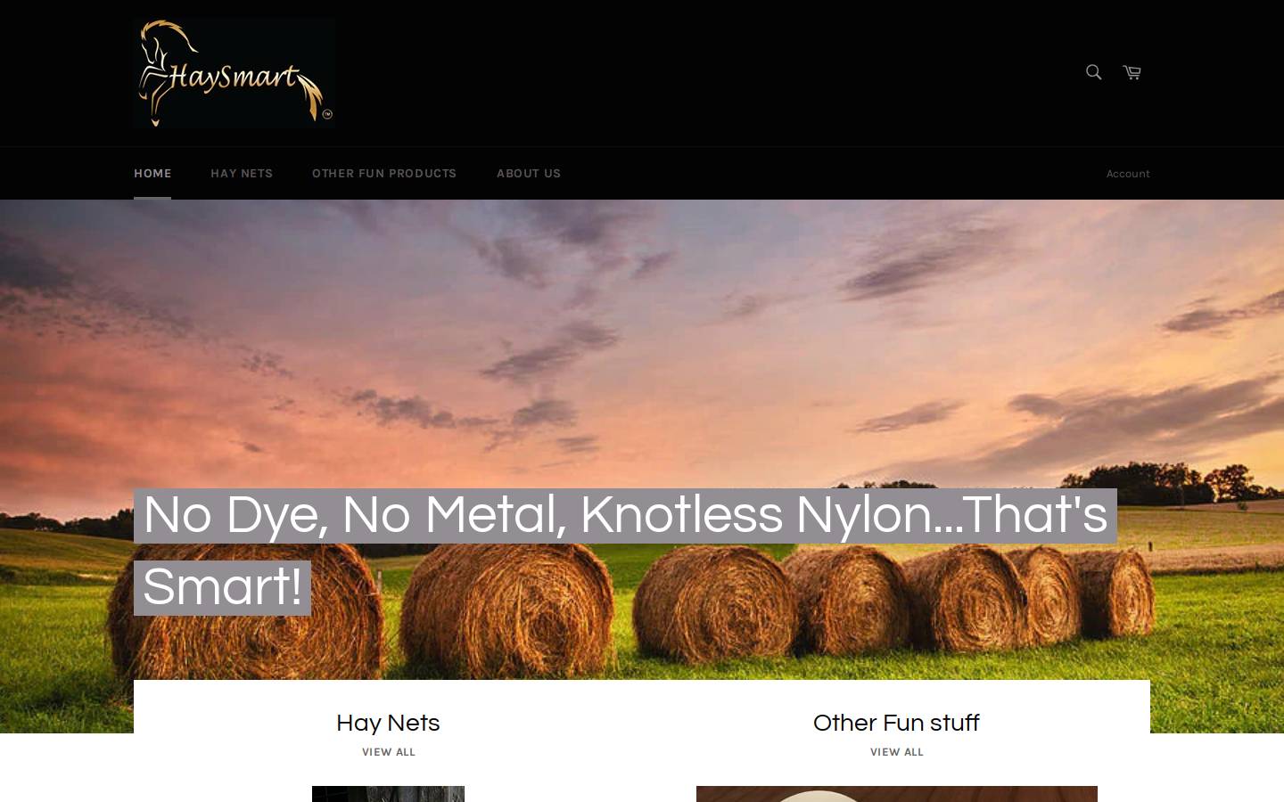 slowfeedinghaynets.com homepage screenshot