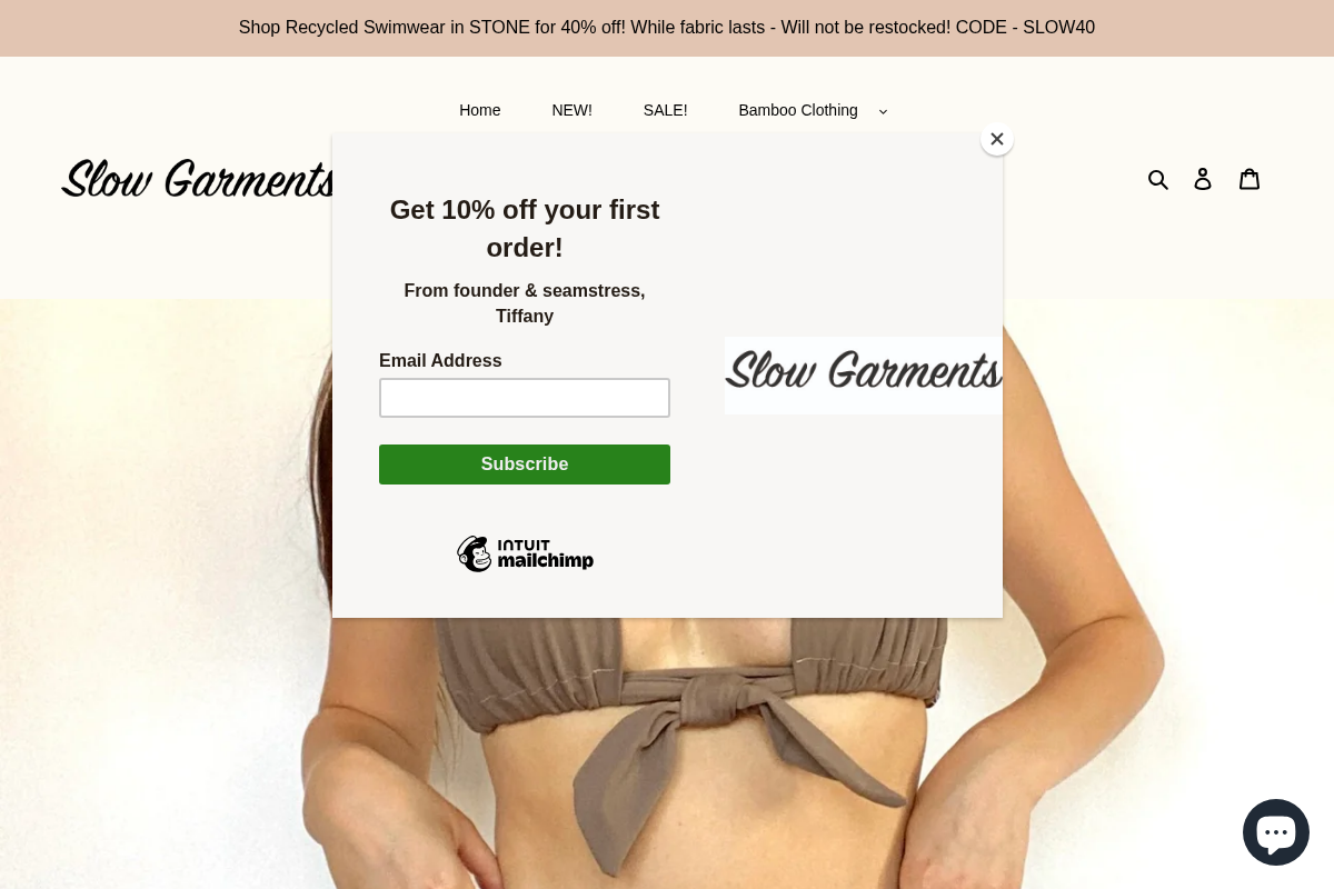 Slow Garments homepage screenshot