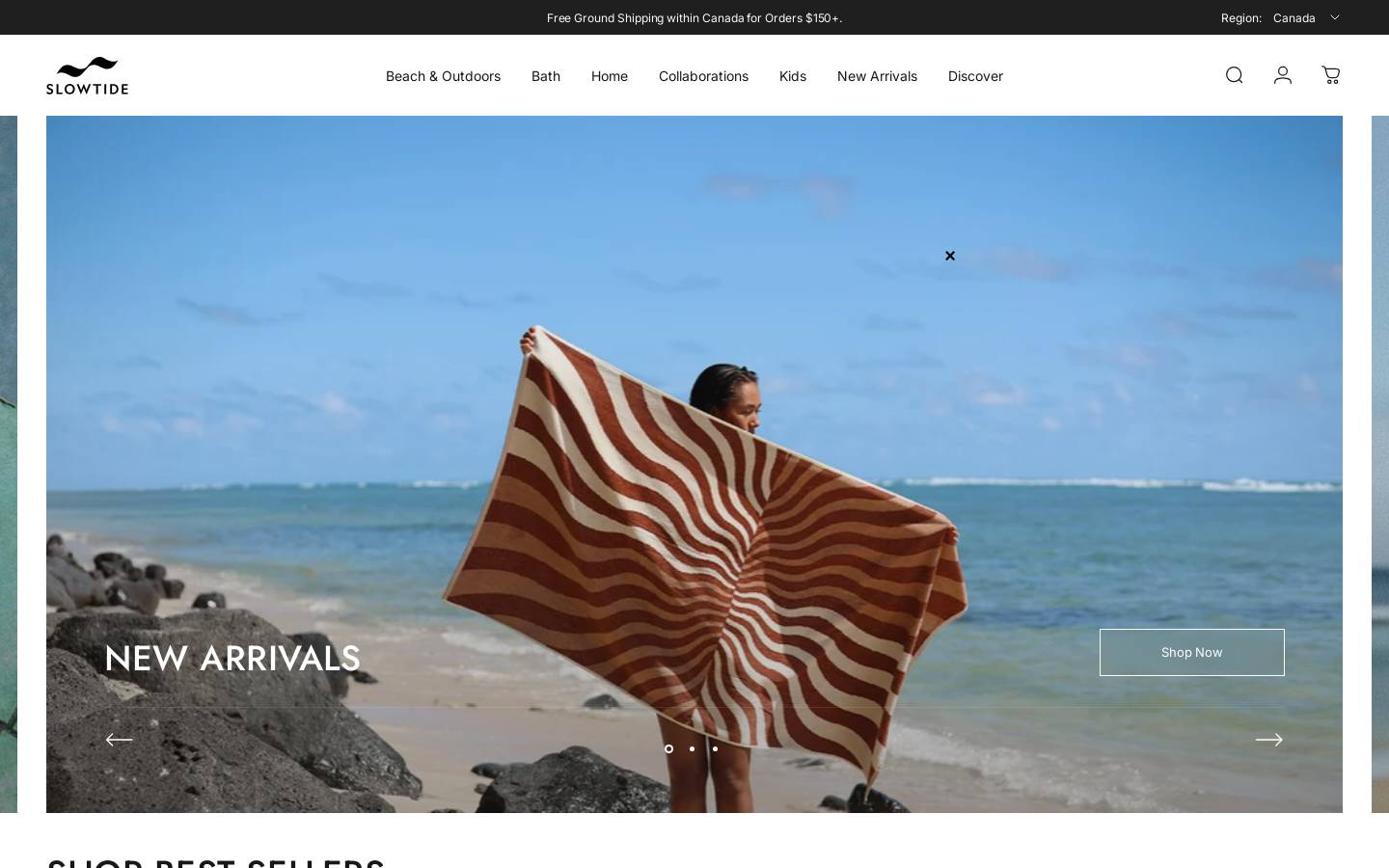 slowtide.ca homepage screenshot