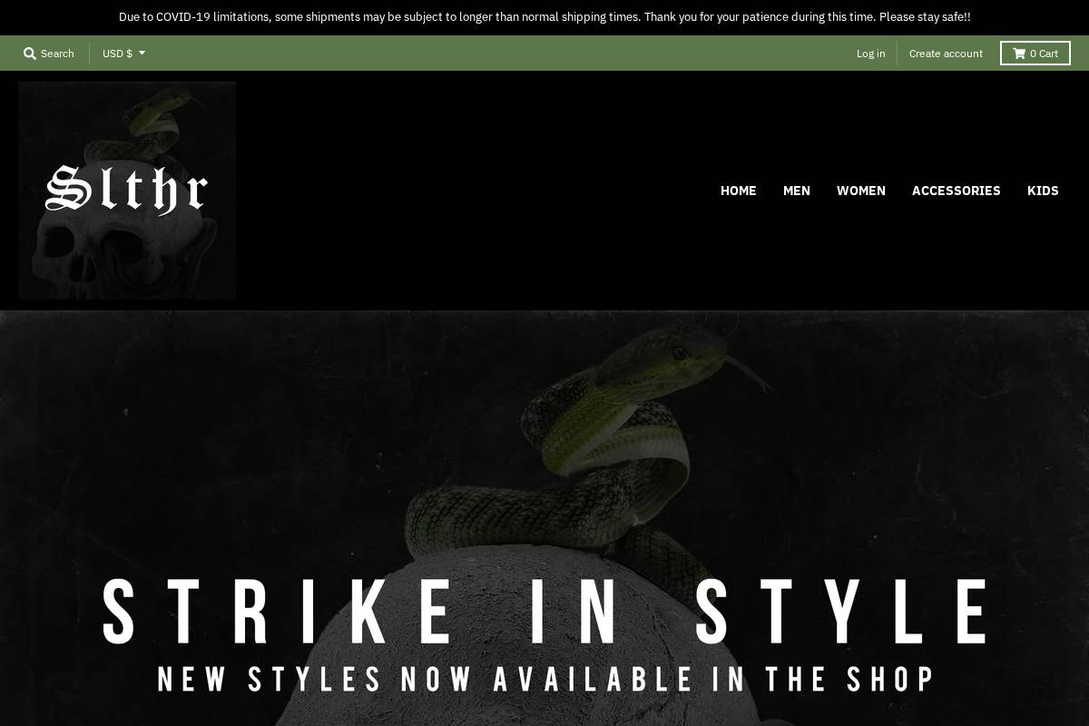 slthrshop.com homepage screenshot